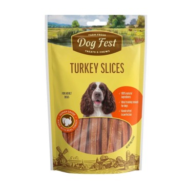 DOGFEST Adult-Turkey slices 90gr